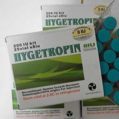 Hyge tropin 200 IU HG (Somatropin HG) 25 Étiquettes et boîtes des flacons