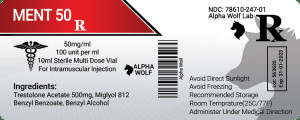 Laboratoires de la suspension 100MG/ML Vial Labels For Alpha Wolf