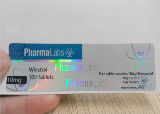 La fiole de fiole de bouteille de pilule marque la forme carrée matérielle de laser pour le comprimé de 50 mgs
