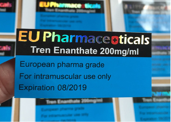 La fiole en verre adhésive de pharmaceutiques marque des autocollants pour 200 mg Tren Enanthate