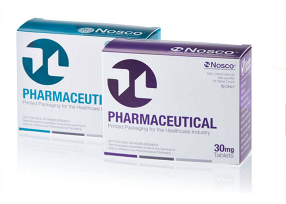 Boîtes pharmaceutiques d'emballage de couleur de CMYK/impression UV de tache boîte de papier de médecine