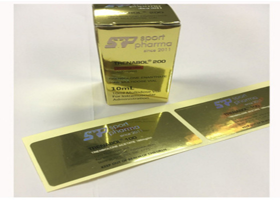 Conception de labels auto-adhésifs de papier de couleur d'or belle avec l'impression de CMYK