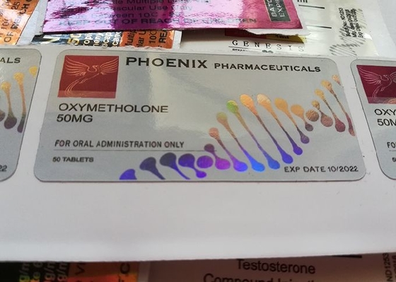 Labels faits sur commande de fiole d'injection de Phoenix Pharmacetical avec l'hologramme Materail de laser