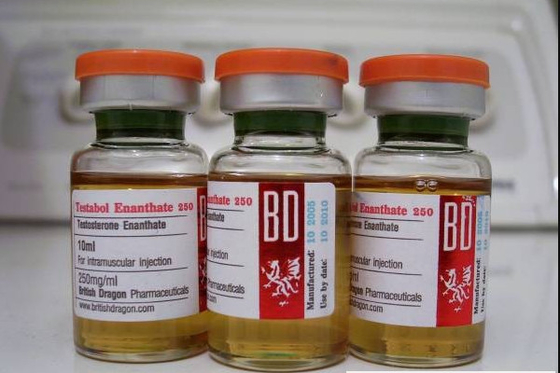 Label et boîtes de bouteille de médecine de Testerone Enanthate 250MG avec des chapeaux et des bouchons