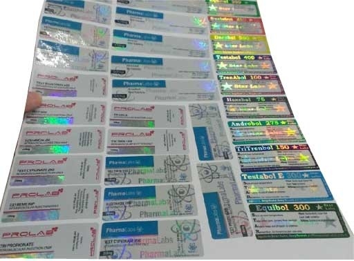 Labels adhésifs de fiole de fiole d'hologramme pour la fiole d'injection et les bouteilles orales
