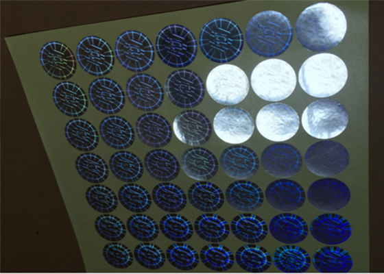 Découpez avec des matrices autour conceptions de couleurs de Pantone d'autocollant d'hologramme de sécurité de diverses