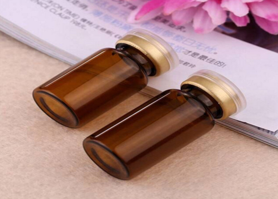 Flacons en verre brun clair de 10 ml avec capuchons et bouchons pour l' huile d' injection de stéroïdes