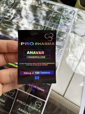 Anavar 50 mg x 100 pilules Comprimés Étiquettes laser PET Autocollants U Pour sacs à fermeture à glissière en aluminium