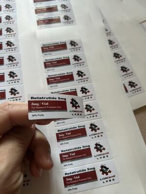 Reta trutide 30 mg flacon de 2 ml Étiquettes avec PVC étanche