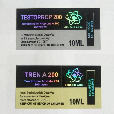 OEM imprimant des étiquettes de flacons en verre pharmaceutiques en PET de 10 ml