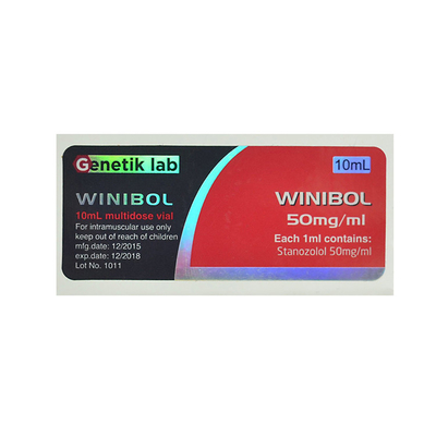 Label oral de bouteille de pilule de Winibol 50mg de laboratoire de Genetik
