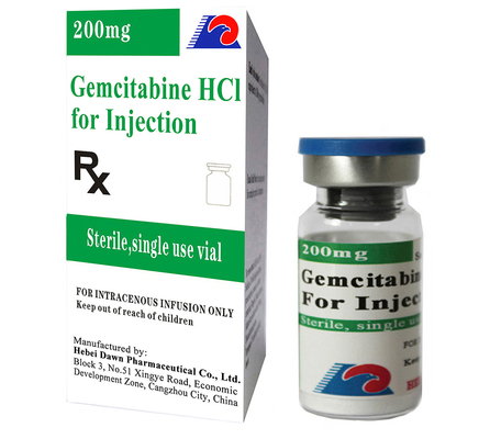 Étiquettes de flacon de Gencitabine HCL 200mg Injection 10ml pour une utilisation Singel