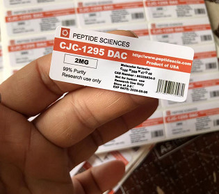 Étiquettes de flacons de peptides Ghrf-6 Mt2 avec taille 5x2cm et boîtes assorties