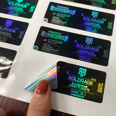 Synthèse Hologramme pharmaceutique 10 ml Étiquettes de flacon Finition brillante Étiquettes auto-adhésives