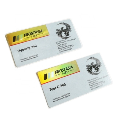 Étiquettes de flacons en rouleau de 10 ml Adhésifs pour les injections de peptides pharmaceutiques Flacons imprimés sur feuille d' or