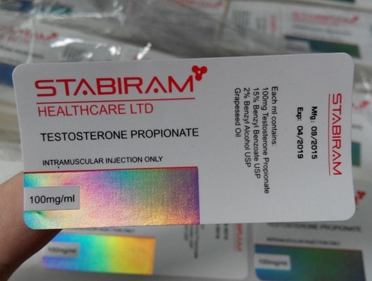 Étiquette de laboratoire Étiquette du produit Étiquette du flacon en verre Pour le propionate de testostérone Étiquette du flacon de 10 ml