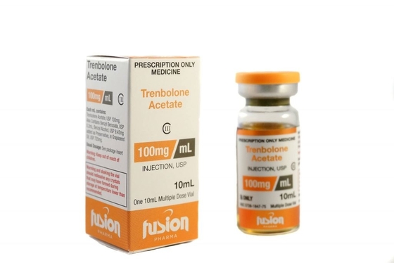 Étiquette holographique du flacon de 10 ml de Fusion Pharma avec différents noms et couleurs du produit