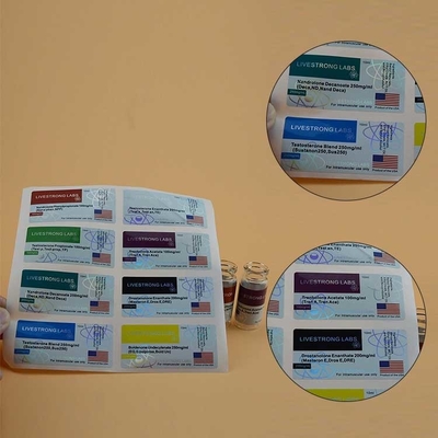 NANO LAB PHARMA Étiquettes pour petites bouteilles Impression d'étiquettes pour flacons de 10 ml Pour flacons en verre Conception personnalisée