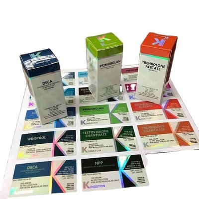 Étiquettes RX 10 ml Vial Feuille d' argent Metallisation d' autocollant d'impression Avec service de conception gratuit