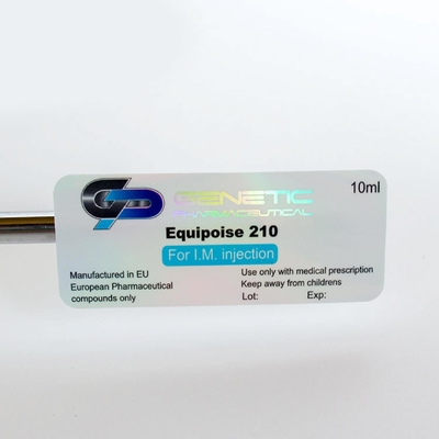 Étiquettes RX 10 ml Vial Feuille d' argent Metallisation d' autocollant d'impression Avec service de conception gratuit
