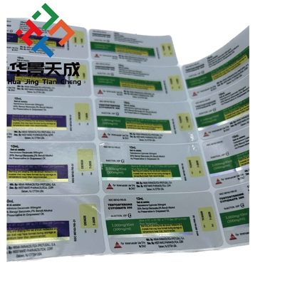Étiquettes pour flacons de 2 ml / 5 ml / 15 ml / 20 ml 10 ml Étiquettes pour flacons en verre holographiques personnalisées au laser