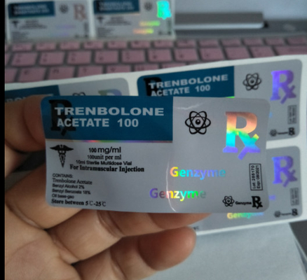 Étiquettes imprimées pour l' utilisation du flacon d' injection holographique anti-faux laser