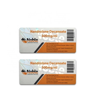 Cyp 250 mg Autocollant à rayures Holographique Étiquette imprimée sur mesure Étiquettes de flacon de 10 ml