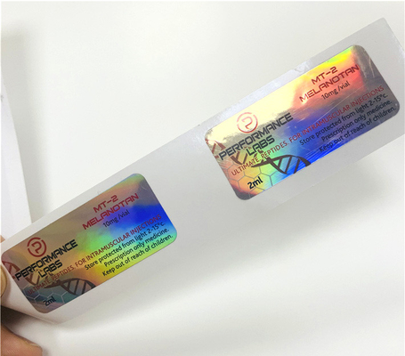 Cyp 250 mg Autocollant à rayures Holographique Étiquette imprimée sur mesure Étiquettes de flacon de 10 ml