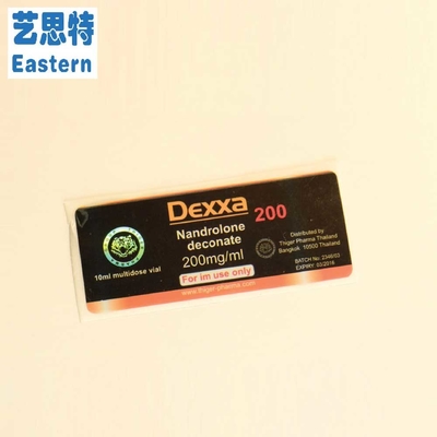 Déca 250 mg Médicaments pour injection pharmaceutique Étiquettes de flacon en verre 25x60 mm Matériau d' hologramme laser