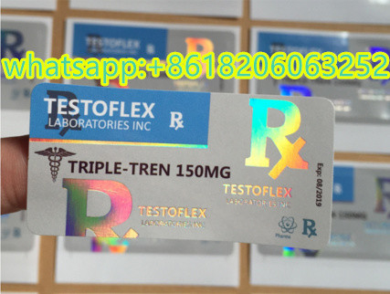 Étiquettes de test E Stéroïde anabolisant liquide injectable 10 ml Étiquettes de flacon Carré Finition nette et brillante