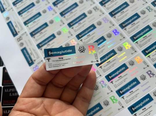 CJC1295 avec DAC Petite bouteille d'huile injectable Étiquettes avec effet laser