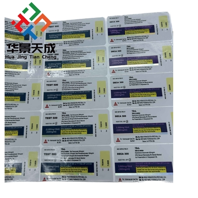 Étiquettes sur flacon de stéroïdes à base de métribolone-5-méthyltriénolone à l'huile de 5 mg en PAPER/PET/PVC