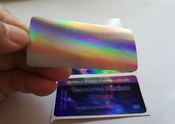 Étiquettes adhésives de 10 ml pour les flacons de vinyle pour les laboratoires Nano de la marque Testo E avec effet laser brillant