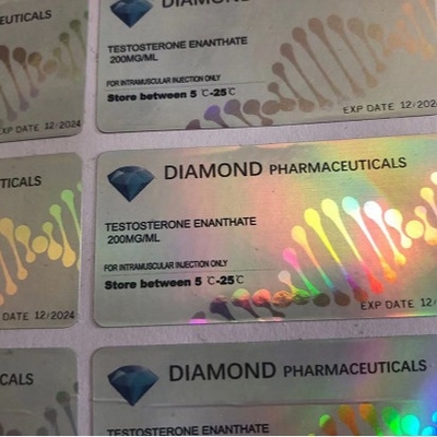 Marque Diamond Pharmaceucital Adhésifs holographiques pour flacons de comprimés de 10 ml pour huile injectable Primobolan