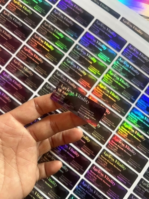 Étiquette de flacon de peptide injectable en PET de 3 ml avec vernis brillant Étiquette Hg h personnalisée