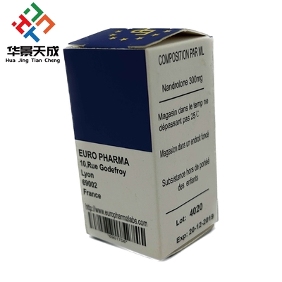 Boîtes de flacons de 10 ml personnalisables en papier finition brillante pour l' emballage des flacons de déca-stéroïdes