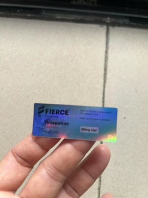 Étiquettes de bouteille de peptide Mounjaro 3 ml avec matériau d' hologramme laser