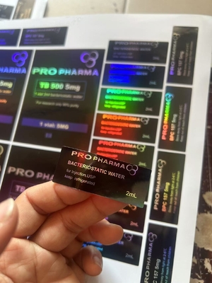 Étiquettes de bouteille de peptide Mounjaro 3 ml avec matériau d' hologramme laser
