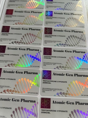 Étiquettes d'huile d'injection adhésive personnalisées pour les produits de test de stéroïdes