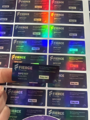 Hcg 2 ml 3 ml Étiquettes du flacon d'injection avec autocollant pour l'emballage des peptides