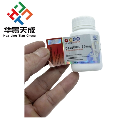 Méthandrostendlone 10 mg 100 comprimés Hologramme étiquettes de flacons de pilules personnalisées