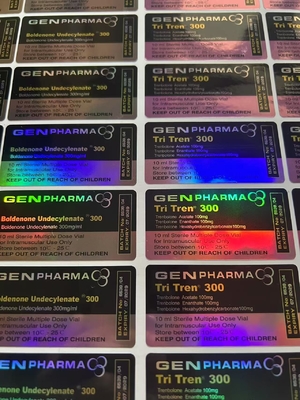 Tren Tri 300 Étiquette du médicament Adhésifs du flacon de 10 ml Étiquettes personnalisées