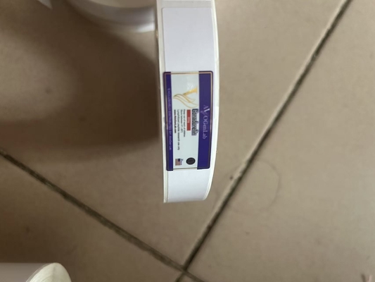 Étiquettes de flacon de 2 ml pour différents produits peptidiques imprimées en or rond