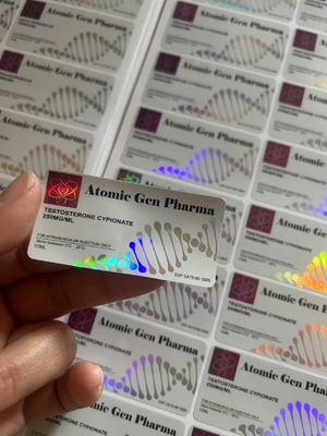 Étiquettes de flacons en verre étanches et durables pour les laboratoires Testo E Nano avec effet laser et conception personnalisée