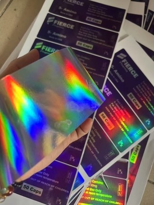 MK600 Oral 60 comprimés Étiquettes Hologrammatériel U pour sacs à fermeture à glissière en aluminium