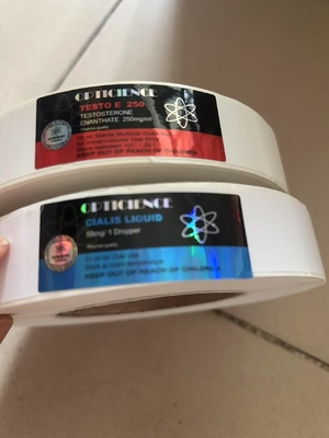 SLU-PP-332 250MCG Étiquettes de comprimés Hologrammatériel d'impression étanche à l'eau en rouleau