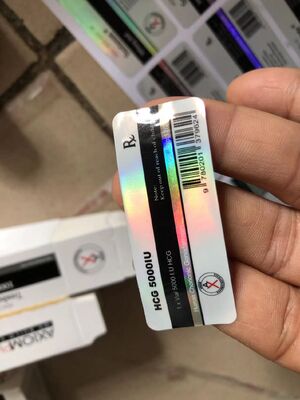 Tirzépatide 60 mg Étiquettes de flacon en verre de 2 ml avec matériau laser holographique PET