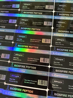 Étiquettes de flacon de L-CARNITINE 500mg/ml 30ml Logo et design personnalisés