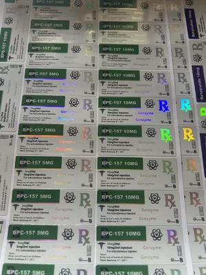 BPC 157 5mg Petites bouteilles en verre Étiquettes de médicaments peptidiques