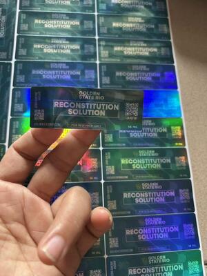 Étiquettes de flacons en verre pharmaceutique pour solution de reconstitution, flacons de 10 ml